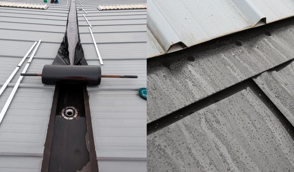 commercial & industrial guttering ranging from guttering on a office